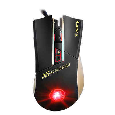 

Apedra A5 Wired Computer Gaming Mouse Macro Defintion Breathing Light Optical Mouse Game Mice for PC Laptop Desktop