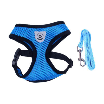 

Pet Products Dog Harness With Leash Leads Dog-Collar Breathable Mesh Vest Pet accessories 2017