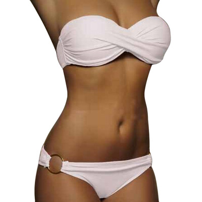

Summer Women Sexy Underwire Swimwear Bikini Strapless Bikini Bathing Beach Hot