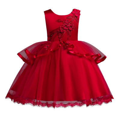 

Princess Flower Girl Dress Summer Tutu Wedding Birthday Party Dresses For Girls Children Costume Teenager Prom Designs