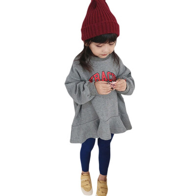 

Spring Autumn Sweatshirt Kids Baby Girls Cute Tops Kids Loose Letter Print Comfortable Sweatshirt Skirt Outerwear