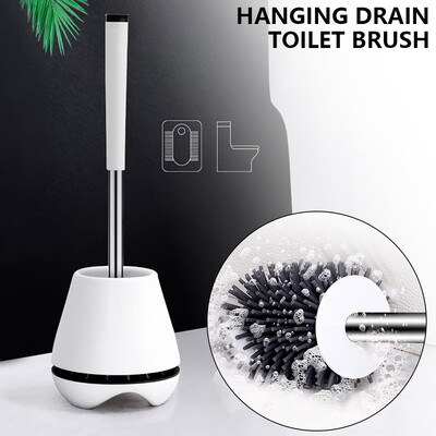 

Stainless Steel Suspended Toilet Brush Silicone Soft Hair Base Toilet Toilet Toilet Cleaning Tool Set