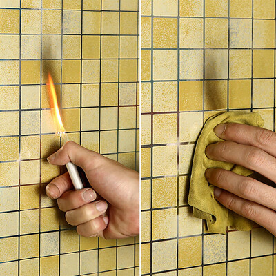 

JPGIF Bathroom Kitchen Waterproof Self-adhesive Stickers Mosaic Tile Sticker