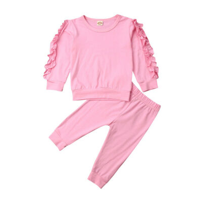 

Toddler Kids Baby Girl Infant Clothes T-shirt Top Pants Outfit Sets Tracksuit