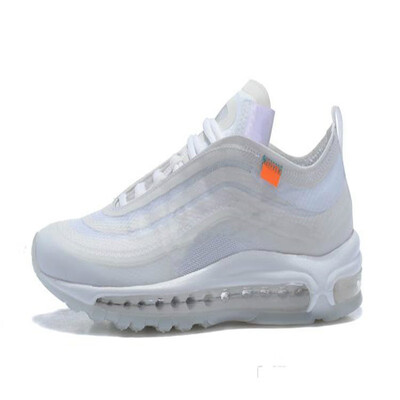 

OFF 97 Men Women Running Shoes 97s Triple White Black Cool Grey Designer Trainers Sport Sneaker Size 36-46 With Box Discount Sale