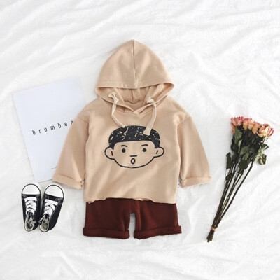 

New Autumn Casual Baby Boy Girl Top Clothes 1-6T Cute Baby Toddler Baby Printing Long Sleeve Hoodie Kids Hooded Sweatshirt