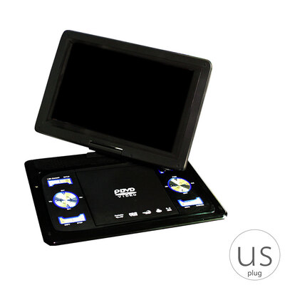 

139" Portable DVD Player AV Input Output Cable Wireless TV Signal Receiving USB Port Video Player