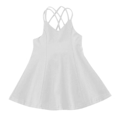 

Baby Girl Sling Skirt Solid Color Children Toddler Dress Summer Fashion Princess Dress