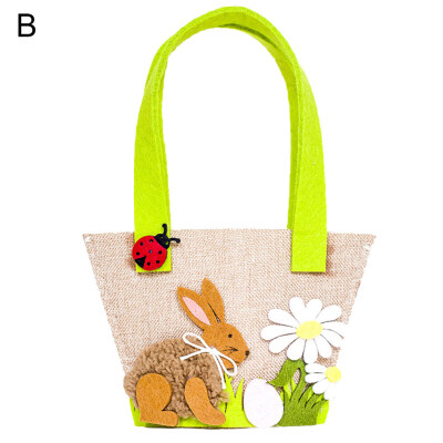 

Cute Rabbit Flower Egg Easter Kids Candy Toy Gift Storage Bag Handbag Home Decor