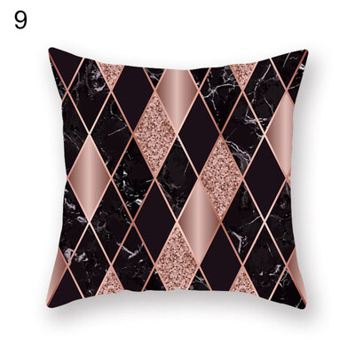 

Geometric Plaid Block Pillow Case Cushion Cover Sofa Bed Car Cafe Office Decor