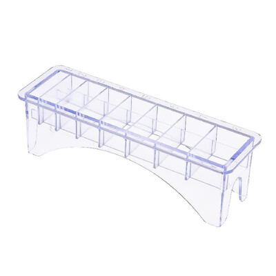 

Rectangular Plastic Blade Organizer for 8 Blades Storage Case Rack Clipper Comb Holder