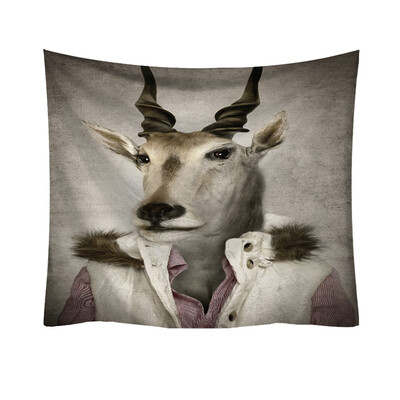 

Toponeto Animal Tapestry Portrait Decor Fashion Creative Fun Animal Theme Art Print