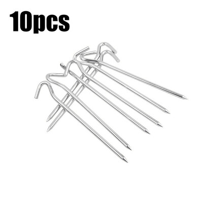 

10pcs Tent Pegs 18cm Aluminum Alloy Stake Excursion Outdoor Nails Tent Accessory