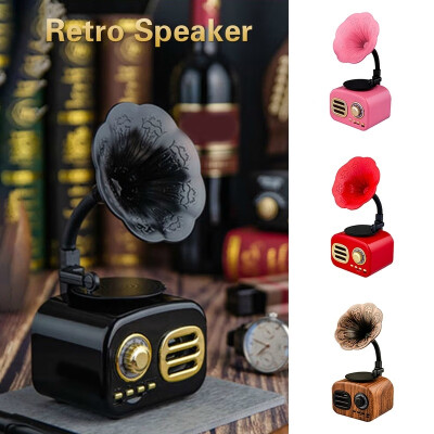 

Premium Bluetooth 50 Retro Speaker Phonograph Shape Wireless Speaker Subwoofer Arts&Crafts