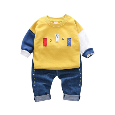 

Fashion Suit 2PCS 0-5Y Children Sets Baby Boys Wear Cotton Kids Clothing Long Sleeves Shark Print Sweatshirt Tops Trousers