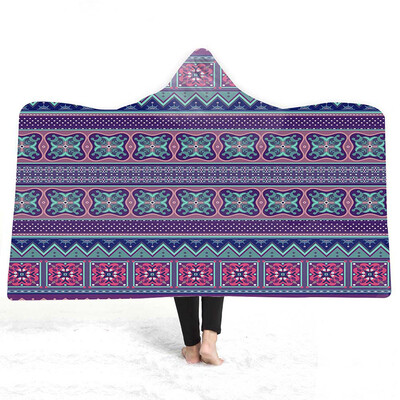

3D Digital Printing Cloak Hooded Blanket Adults Children Wear Hats Double Wool Hooded Blanket Home Decoration Accessories