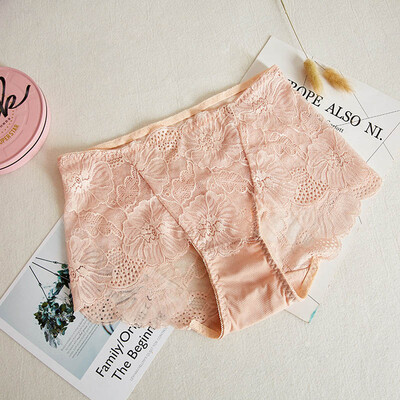 

Sexy Lace Mid Waist Pant Gauze Underwear Lace Perspective Women Sexy Lingerie Women Lace Pants Exposed Female Panties Briefs