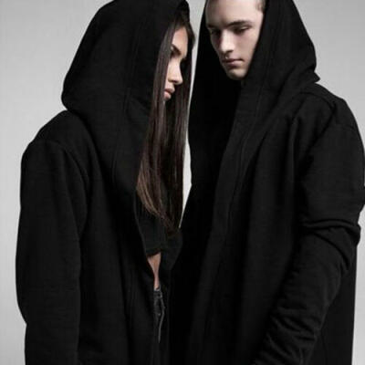 

US Women Men Gothic Outwear Hooded Coat Long Trench Jacket Casual Cloak Cape