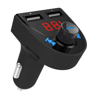 

〖Follure〗HK201 Bluetooth Hands-free Car Kit FM Transmitter MP3 Player 2-Port USB Charger