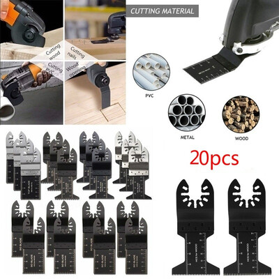 

51020PCS Saw Blade Metal Wood Oscillating Multi-tool Quick Release Saw Cut Blades