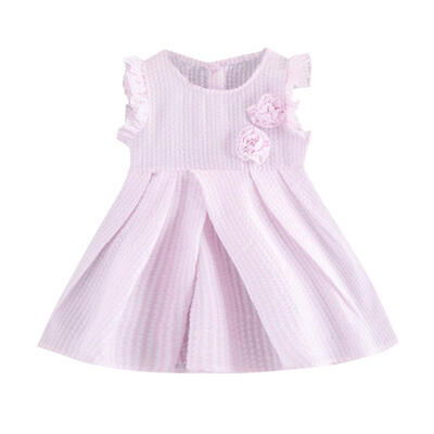 

Hot Summer Casual Baby Girls Sleeveless Stripe Print Dress Kids Toddler Pageant Sundress