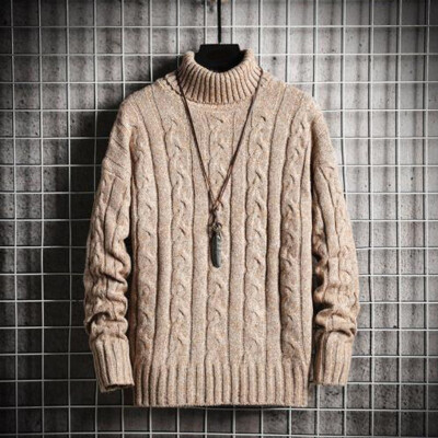 

Toponeto Mens Fashion Autumn Winter Casual Sweater Turtleneck Long Sleeve Knitted Tops