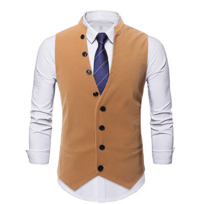 

Toponeto Mens Fashion Solid Vest Slim Fit Business Wedding Waistcoat Sleeveless Tank