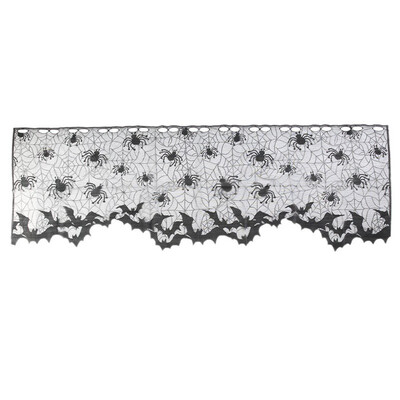 

Halloween Spider Bat Pattern Tablecloth Fireplace Cloth Scarf Lamp Cover Cloth Cool Halloween Door Curtain Festival Products