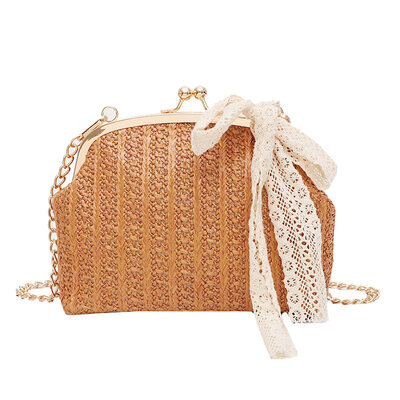 

2019 Sweet Womens messenger bag Womens pouch Female Flap shoulder Bag Ladies Straw Shoulder Bag