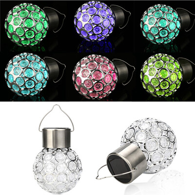 

Gobestart Waterproof Solar Rotatable Outdoor Garden Camping Hanging LED Round Ball Lights