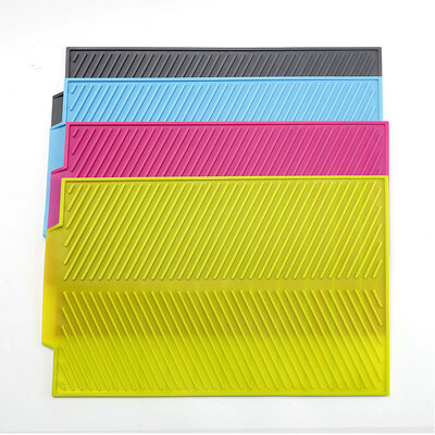 

New Silicone Multi-functional Placemat Waterproof Heat-resistance Square Shape Mat For Drying Dishes