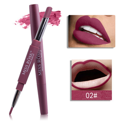 

High Quality Matte Lipstick Pencils Lips Batom Sexy Nude Color Cosmetics Pigments Double-end Waterproof Matte Lipstick Pen