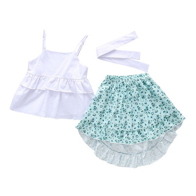 

Baby Girl Clothes Set 0-4T Newborn Girl Floral Print Vest Tops Mini Tutu Skirt Dress Headband Outfits Baby Costume