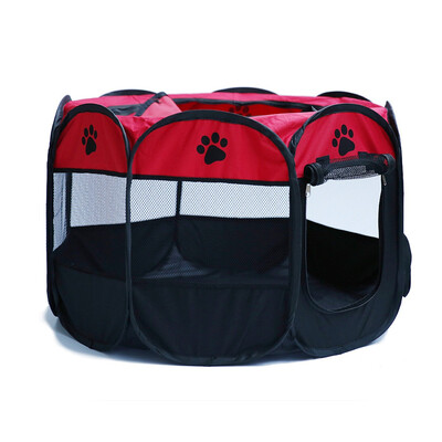

Pet Tent Portable Removable Waterproof Folding Dog House Soft Kennel Cat Cage