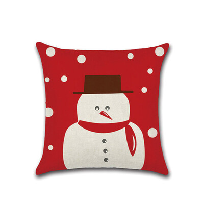 

Christmas Cushion Throw Pillow Case Linen Cotton Decorative Car Cover Xmas Square Pillow Slip 4545cm