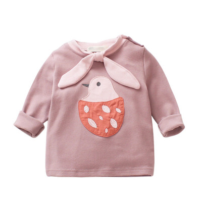 

SpringAutumn Baby Girls 1-6Y Casual Long Sleeve Blouse Clothing Children Cartoon Cotton T-shirts Kids Baby Tops Tees