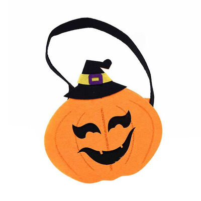 

Halloween Childrens Hand-held Gift Candy Bag Pumpkin Ghost Pattern Non Woven Fabric Candy Bag Halloween Decor for Home Kid
