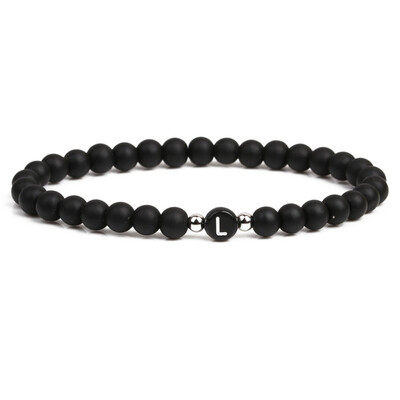 

Personalized A-Z Initial Beads Elasticity Bracelets Bangles For Women Valentines Day Gift Yoga Energy Jewelry Latest
