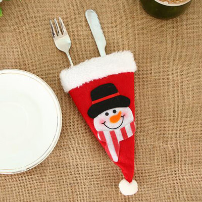 

Home Dinner Table Party Silverware Cutlery Pockets Bag Holder Christmas Decor