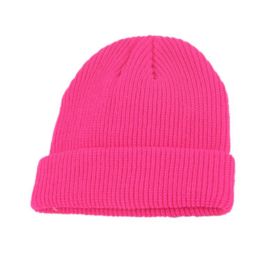 

Wool Caps Winter Kids Boys Girls Hat Cute Autumn Winter Warm Kids Baby Solid Print Hats