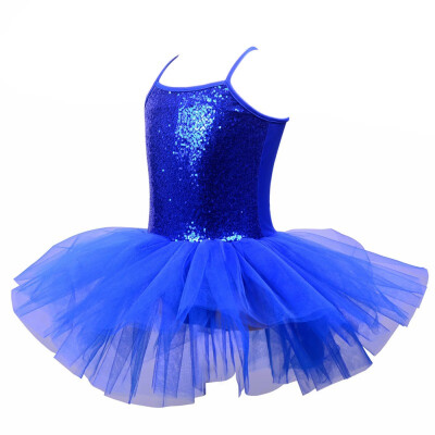 

3-8T Baby Girl Dress Ballerina Party Costume Kids Sequined Dress Girls Dancewear Concise Gymnastic Ballet Leotard Tutu Dresses