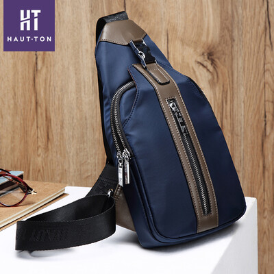 

HAUTTON Mens Chest Bag Diagonal Bag Mens Multifunction Chest Bag Fashion Casual Shoulder Bag Trend Travel Backpack DB328ON Blue