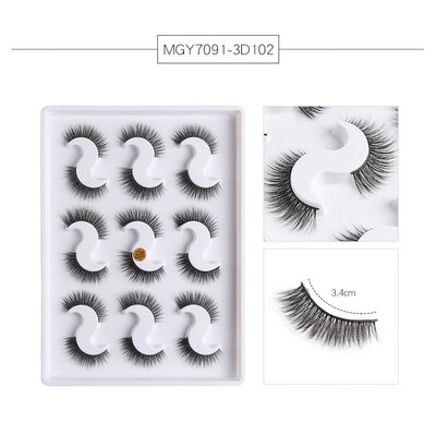 

Gobestart 9 Pairs Of 3D Mink With Soft Long Curly And Warped Many Layer Eyelashes