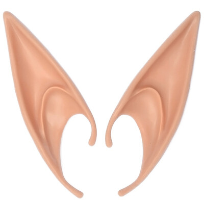 

1Pair Mysterious Angel Elf Ears Fairy Cosplay Accessories Halloween Christmas Party Latex Soft Pointed Tips False Ears Props