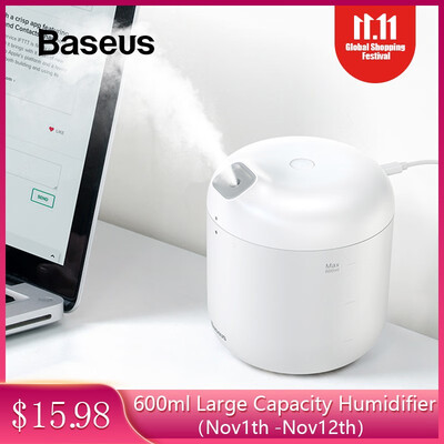 

Baseus LED Light Large Capacity Humidifier Air Purifier Hydrating Spray 600ml for Home Mute Office Bedroom