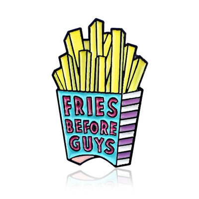 

Funny Cute Enamel Milk Fries Spray Brooch Pins Badges Brooches Denim Jacket Accessories Gifts