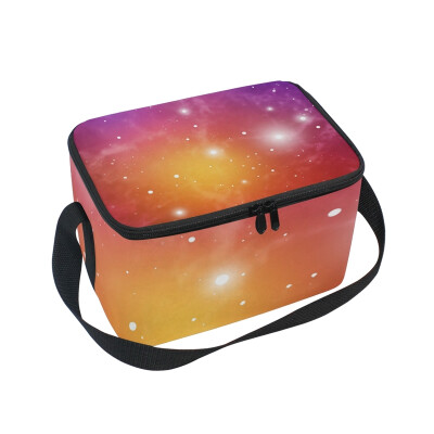 

ALAZA Lunch Box Insulated Lunch Bag Large Cooler Tote Bag Red Starlight for Men Women Girls Boys