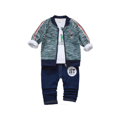 

Children Set Boys Clothing Kids Boy Casual Clothes Cartoon Duck Print Sweatshirt Tops T-Shirt Denim Pants 3Pcs Set