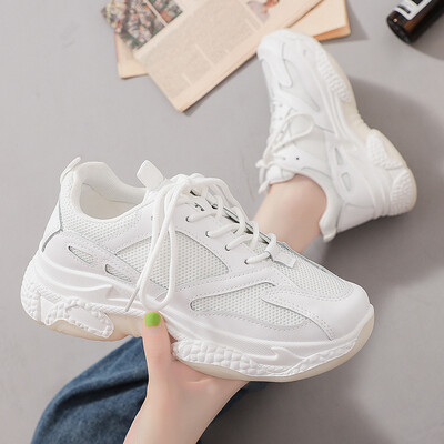 

Mhysa 2019 New Fashion Women Sneakers Thick Sole Ladies Platform Shoes Web Celebrity Chunky women Dad Sneakers Chaussures Femme