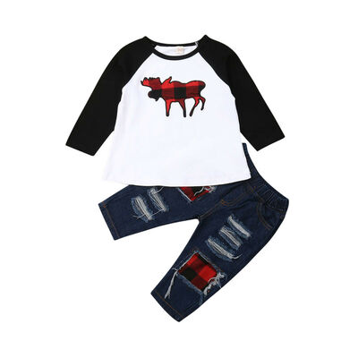 

Baby Boys Casual Tracksuit Set Kids Baby Outfits T-shirt Pants Set Xmas Gifts